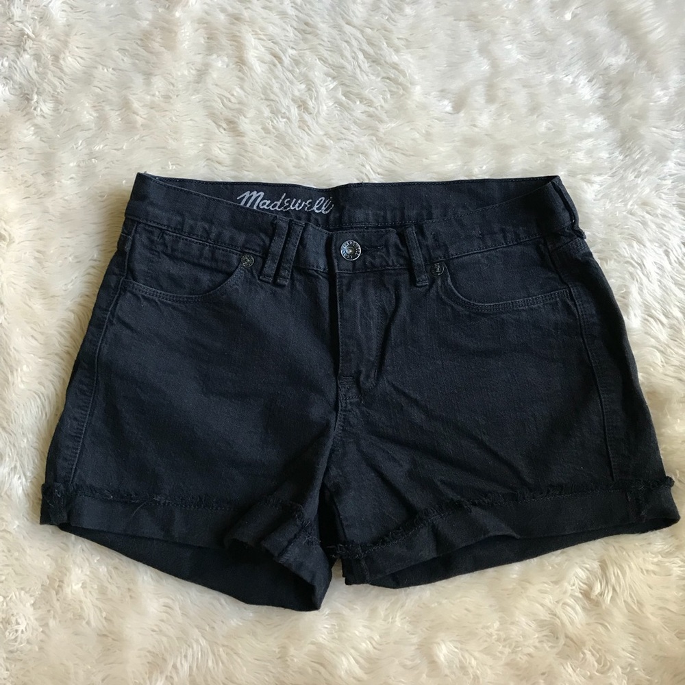 Madewell Black Jean Shorts